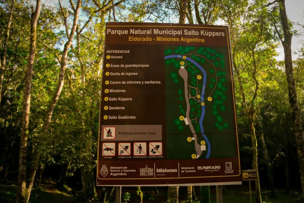 Autoridades provinciales y municipales recorrieron las obras de Puesta en  Valor del Parque Natural Municipal Salto Küppers – Norte Misionero