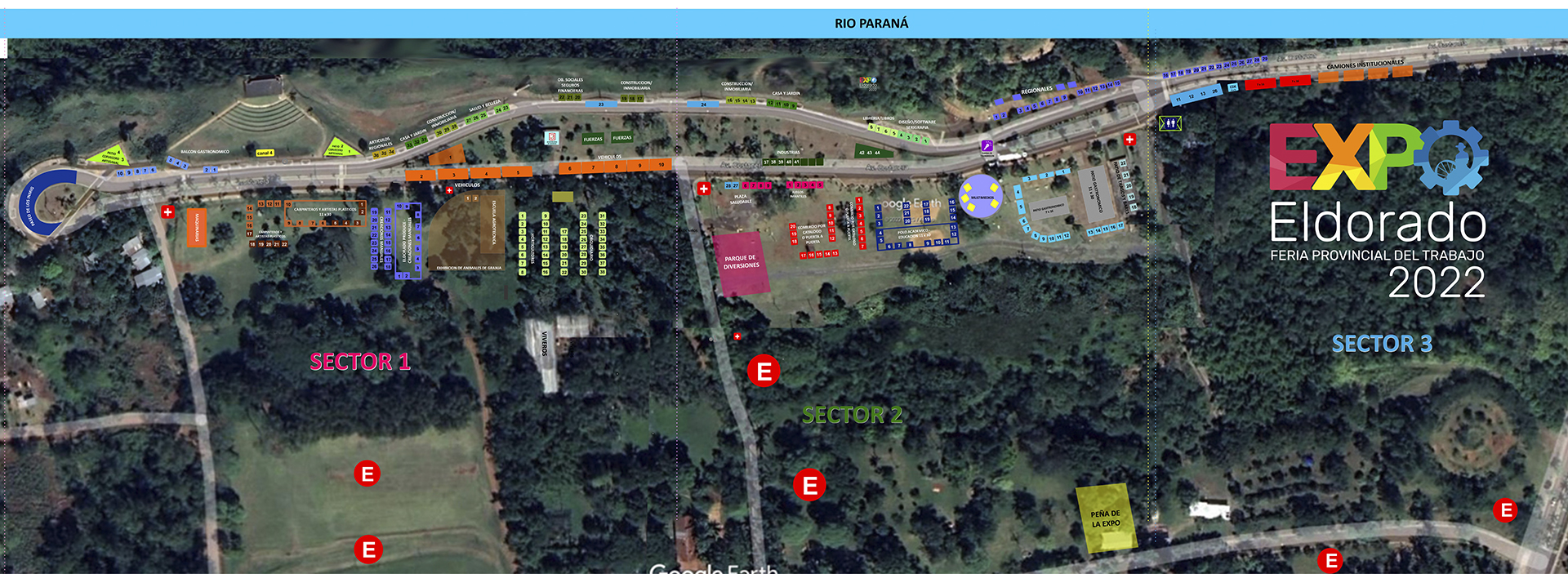 Ingresos y estacionamiento de la Expo Eldorado 2022