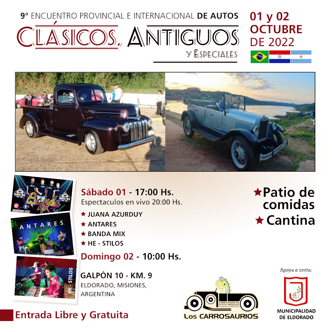 9° Encuentro Provincial e Internacional de Autos Clásicos, Antiguos y Especiales en Eldorado