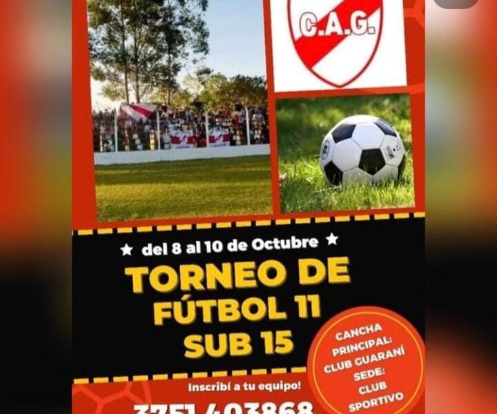 Se viene el gran torneo provincial de fútbol categoría Sub 15, organizado por el Club Guaraní de Eldorado