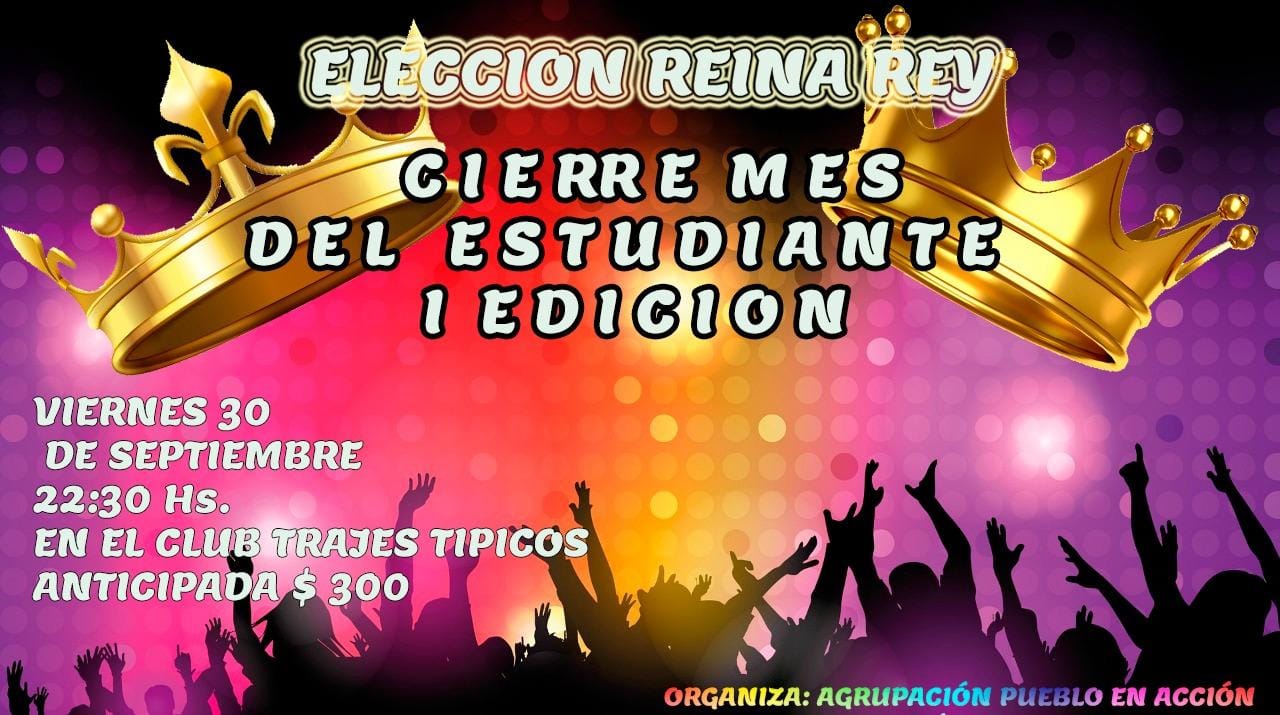 9 de Julio cierra el mes del Estudiante con la elección de Reina y Rey