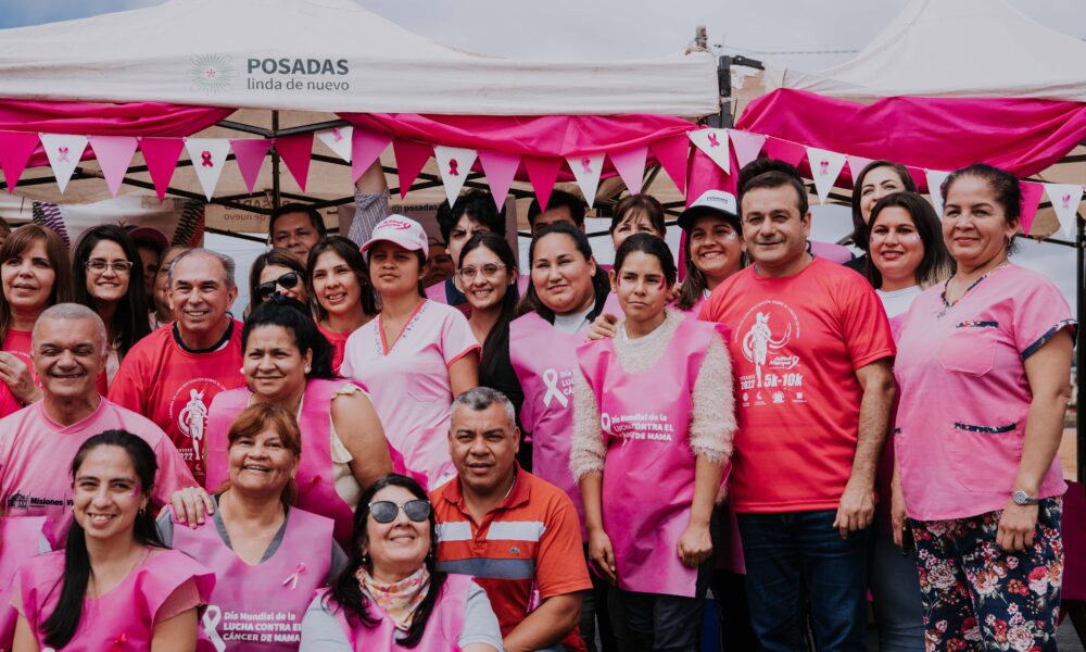 Autoridades provinciales acompañaron actividades de concientización contra el cáncer de mama en El Brete