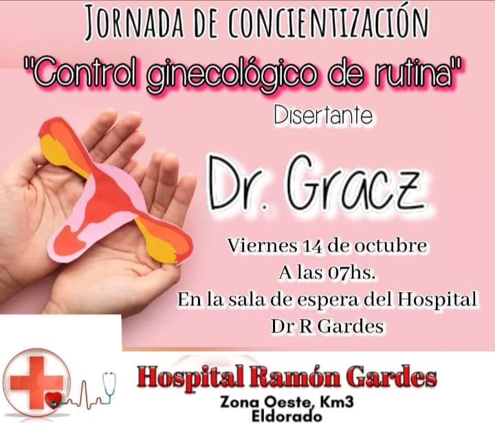 Charla sobre la importancia de los controles ginecológicos de rutina en el Hospital Ramon Gardés de Eldorado
