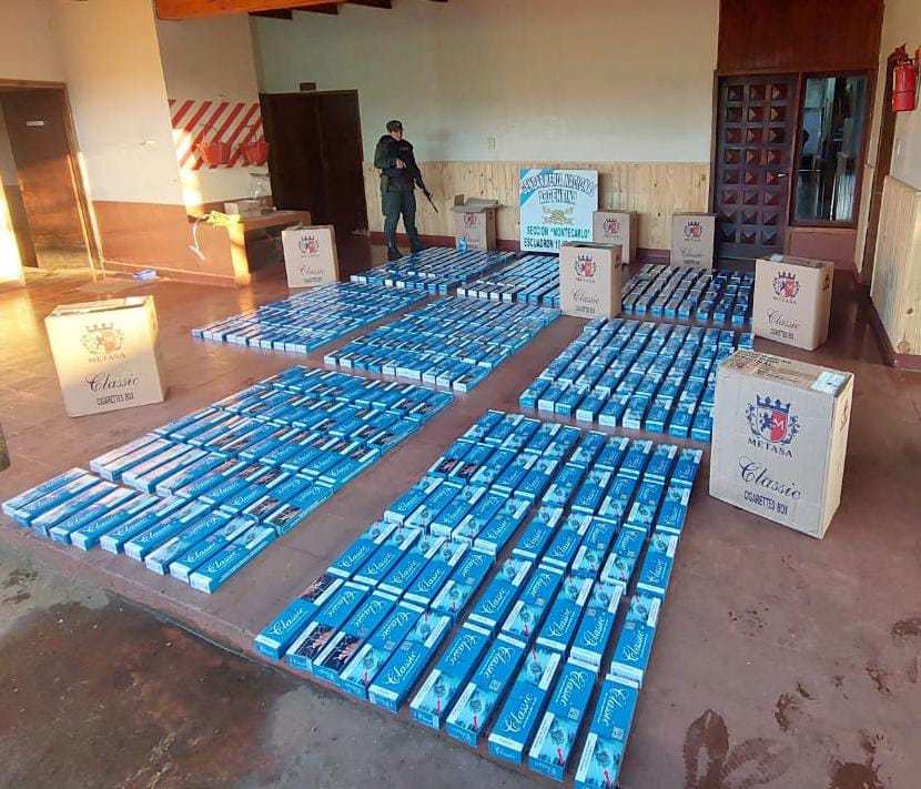 Gendarmería Nacional incautó 4 mil paquetes de cigarrillos en Piray