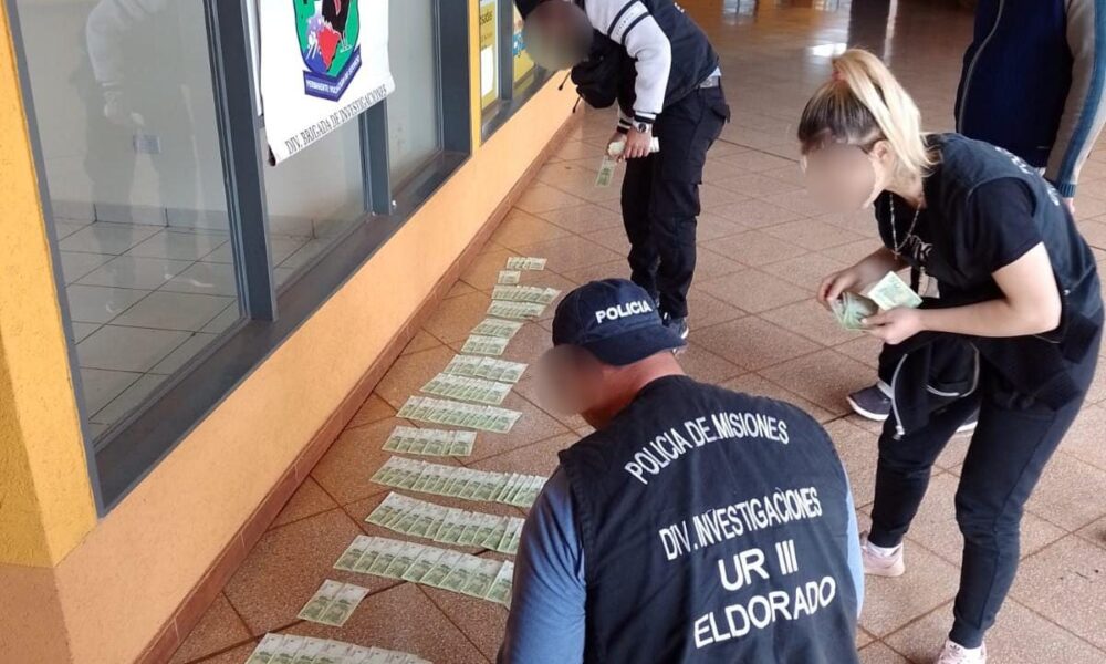 Capturaron a un delincuente que estafó con más de 240 billetes de 500 pesos falsos en Eldorado