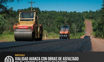 Vialidad Provincial trabaja en la pavimentación del acceso a Guaraypo
