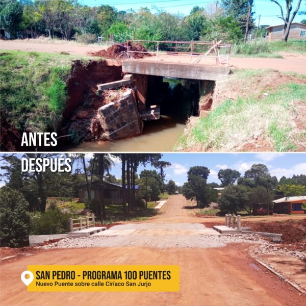 Se habilitó el puente en la calle Ciriaco San Jurjo sobre el arroyo San Pedro