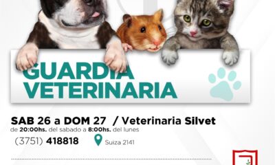 Veterinaria de turno del fin de semana