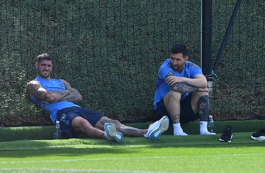 Messi, un espectador de lujo en la práctica de Argentina luego del desahogo ante México