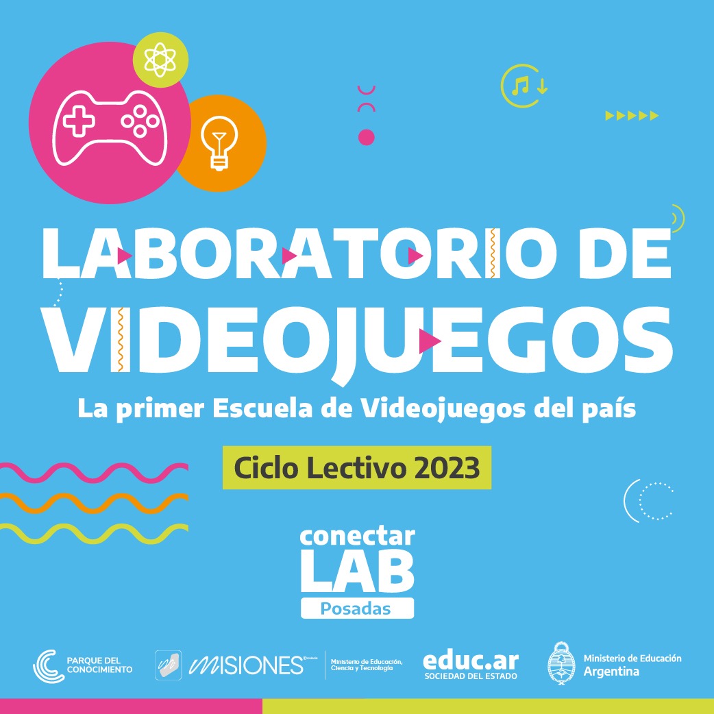 Se presentará la Escuela de Videojuegos en el relanzamiento del conectar LAB Posadas