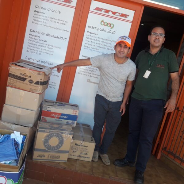 Nueva donación de Choferes Solidarios: 9 cajas de ropa fueron destinadas a un merendero barrio Elena