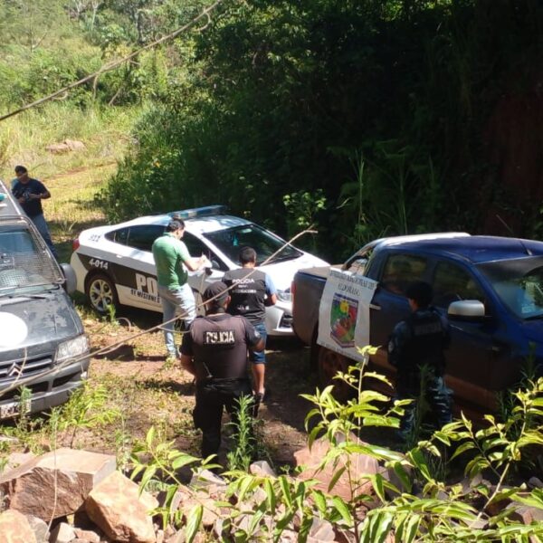 Tras un operativo en la zona oeste policías recuperaron una camioneta robada en San Vicente