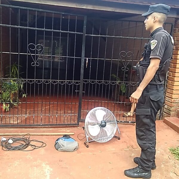 Detuvieron a un hombre que fue sorprendido por la víctima cuando le sustraía pertenencias
