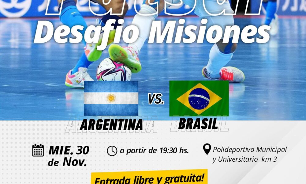 Esta noche se juega la Copa Desafío entre Argentina y Brasil