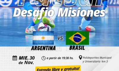 Esta noche se juega la Copa Desafío entre Argentina y Brasil