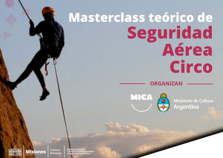 Con una buena concurrencia se realizó la masterclass teórica y práctica sobre seguridad aérea para trabajadores de artes circenses