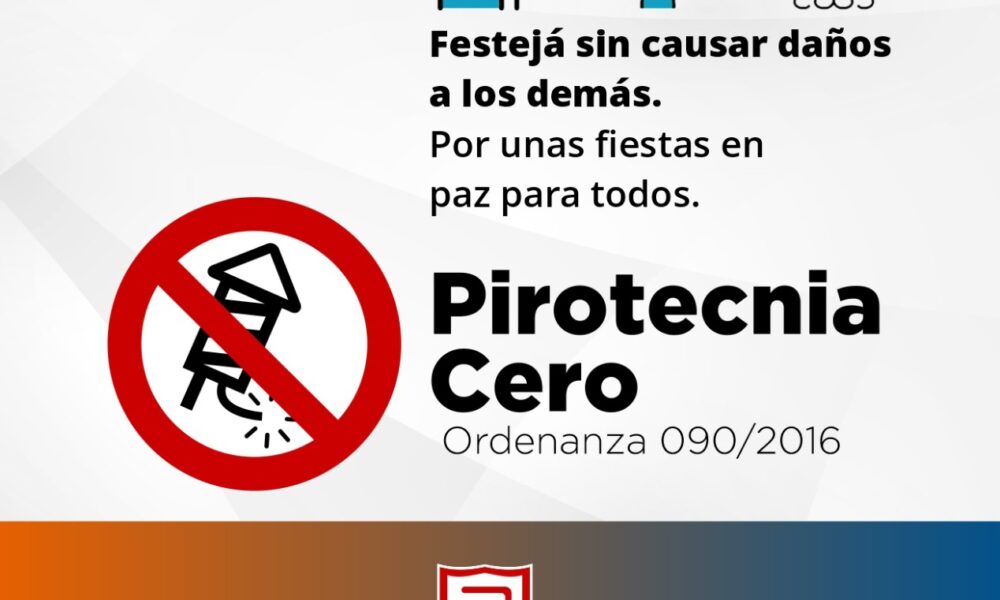 El Municipio recuerda la ordenanza de pirotecnica 0 en Eldorado