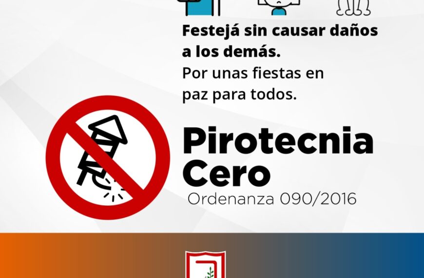 El Municipio recuerda la ordenanza de pirotecnica 0 en Eldorado