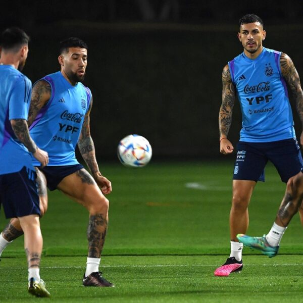 Argentina se entrenó sin Di María ni "Papu" Gómez de cara al duelo con Países Bajos