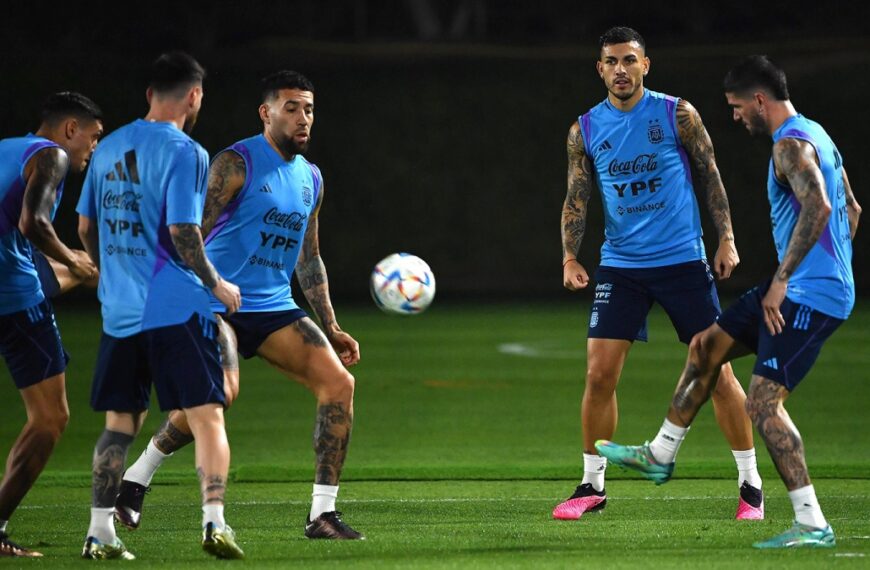 Argentina se entrenó sin Di María ni "Papu" Gómez de cara al duelo con Países Bajos