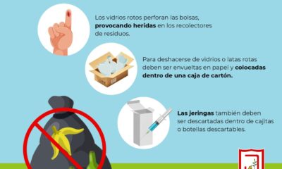 El sector de recolección de residuos de la Municipalidad de Eldorado recomienda como arrojar los residuos en el basurero