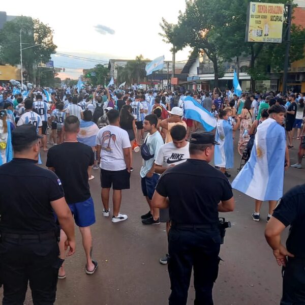 Arrestaron a cinco personas por ocasionar desorden pos festejo del triunfo de la selección Argentina