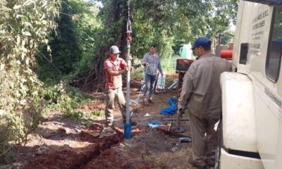 Ya perforaron el pozo en el barrio Los Lapachos y esperan que para mañana esté funcionando y abasteciendo de agua a los vecinos