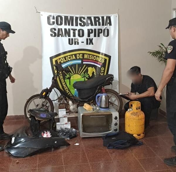 Desvalijaron una vivienda de Santo Pipó: la Policía recuperó los elementos robados