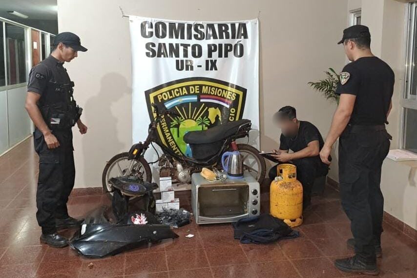 Desvalijaron una vivienda de Santo Pipó: la Policía recuperó los elementos robados