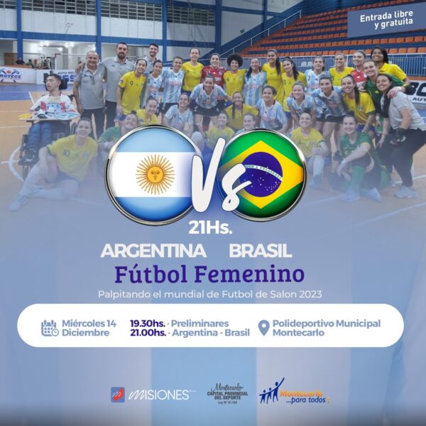 Argentina y Brasil se enfrentan el miércoles en un amistoso femenino en Montecarlo