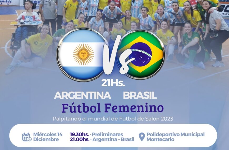 Argentina y Brasil se enfrentan el miércoles en un amistoso femenino en Montecarlo