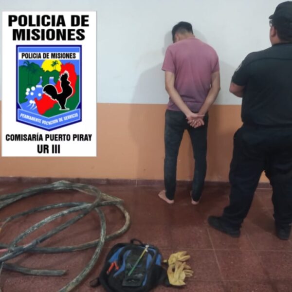 Arrestaron a un duo por sustraer cables, y a un hombre por violencia de género