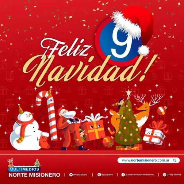 La familia del Multimedio Norte Misionero le desea una muy Feliz Navidad