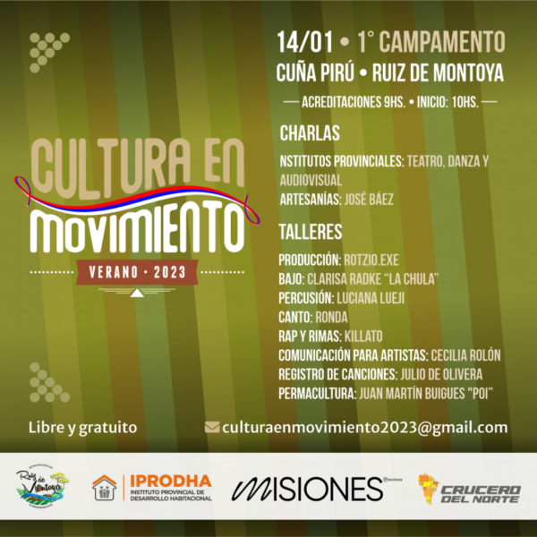 El campamento cultural en Ruiz de Montoya pone a la “Cultura en Movimiento” y en modo verano