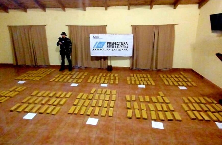 Prefectura secuestró casi 190 kilos de marihuana en Misiones