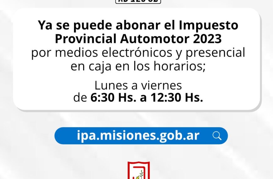 Bonificación de un 40 % por el pago total del Impuesto Provincial Automotor