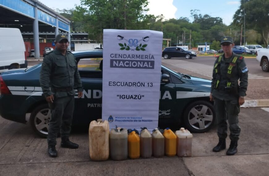 GN impidió contrabando de cubiertas, valijas y combustible