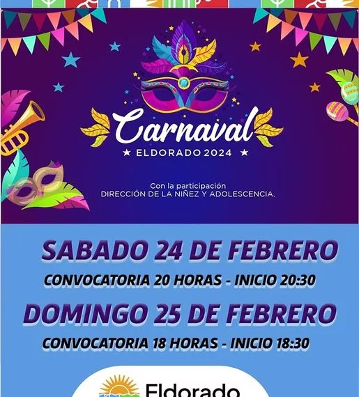 Tras la suspensión de ayer, hoy comienzan los Carnavales de Eldorado 2.024