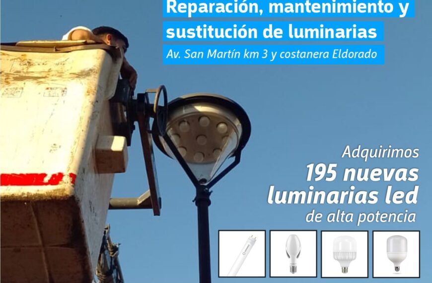 Reparación, mantenimiento y sustitución de luminarias