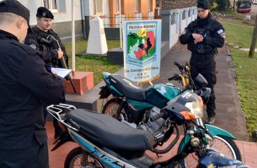 Concepción de la Sierra: Allanaron una vivienda y secuestraron motocicletas por presunta organización de picadas clandestinas