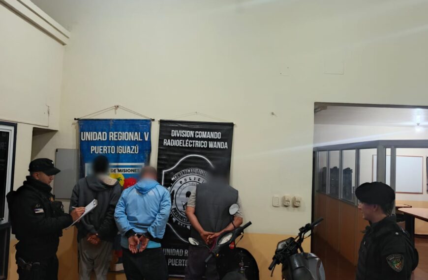 Wanda: Tres hombres fueron detenidos por ocasionar disturbios en estado de ebriedad
