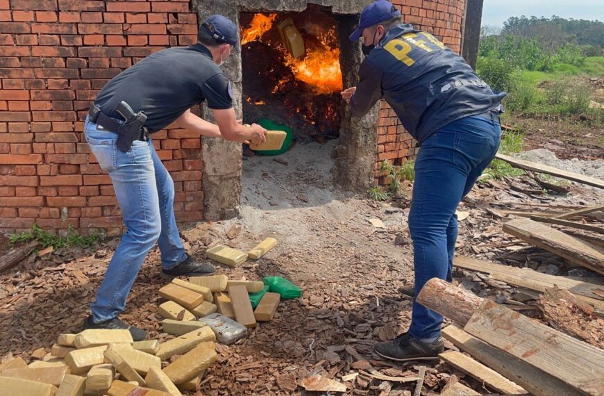La Policía Federal Argentina incineró más de 6.209 kg de marihuana en Misiones (Con video)