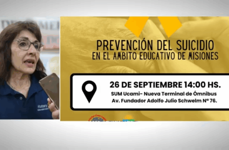 El Rotary Club Eldorado Centro organiza una jornada de capacitación sobre prevención de suicidio