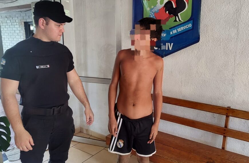 Policías de Ruiz de Montoya asistieron a un niño que se había perdido en el monte