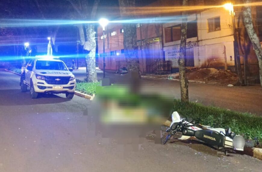 Falleció motociclista tras despistar en Wanda