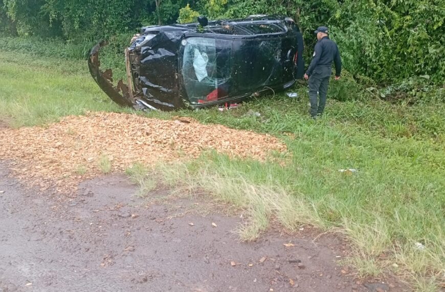 Despiste en la Ruta Nacional 12: automovilista fue trasladada al hospital de Montecarlo