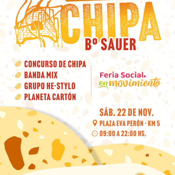 El barrio Sauer recibirá la fiesta de la Chipa y la Feria Social en Movimiento
