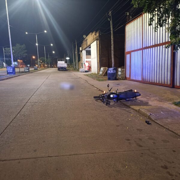 Despiste fatal de un motociclista en el acceso a Garupá