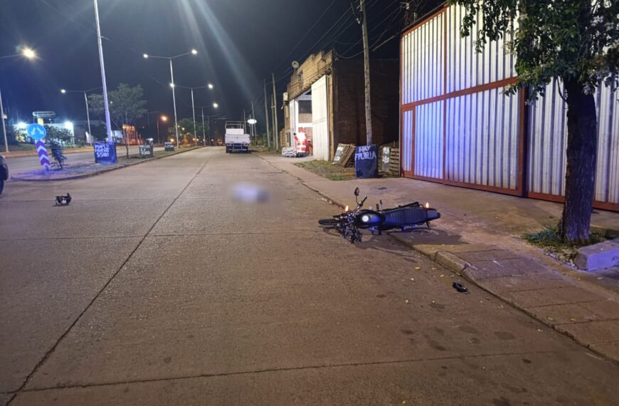 Despiste fatal de un motociclista en el acceso a Garupá