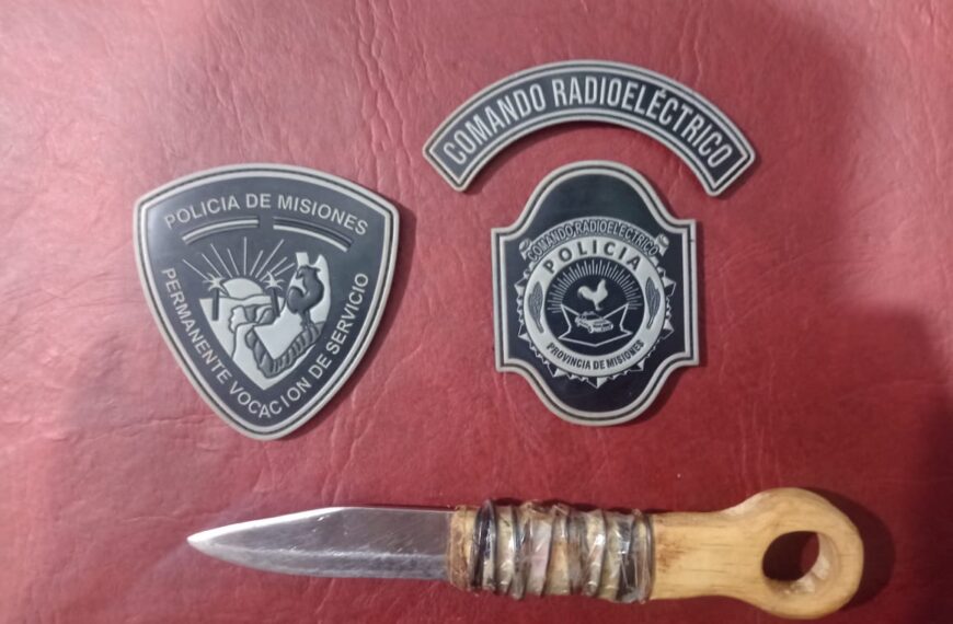 Apóstoles: Aterrorizó a su familia con un puñal y terminó detenido cuando intentaba regresar a la casa